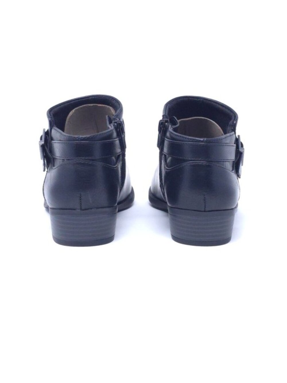 LifeStride Alexander Block Heel Ankle Booties Black 6.5 W - Picture 4 of 10